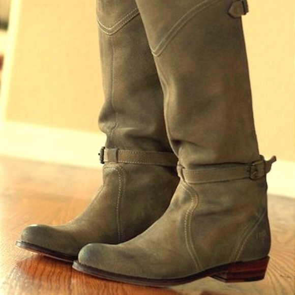 FRYE Dorado Suede Riding Boot - Sand Sz8 - Picture 1 of 5